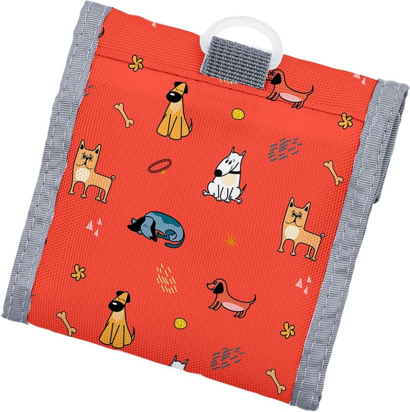 Maplerich Kids Trifold Wallet for Boys 4-12Years, Velcro Wallet with Card Holders, Perfect Children's Birthday Gift - Toddler Wallet for Boys, Trifold Wallet for Kids (cat&dog) - Image 3